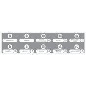 Rubbermaid 1977787 Slim Jim® Recycling Label Kit Version C Includes (1) Each Mixed Recycling