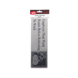 TableCraft Products B22 - Cash & Carry Sign, 3" X 9", "Employees Must Wash Hands Before Returning To Work"