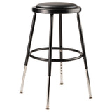 National Public Seating 6418H-10 NPS® 19"-27" Height Adjustable Heavy Duty Vinyl Padded Steel Stool