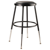 National Public Seating 6418H-10 NPS® 19"-27" Height Adjustable Heavy Duty Vinyl Padded Steel Stool