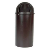Rubbermaid FG816088BRN Marshal® Classic Container 15 Gallon 15-3/8" Dia. X 36-1/2"H