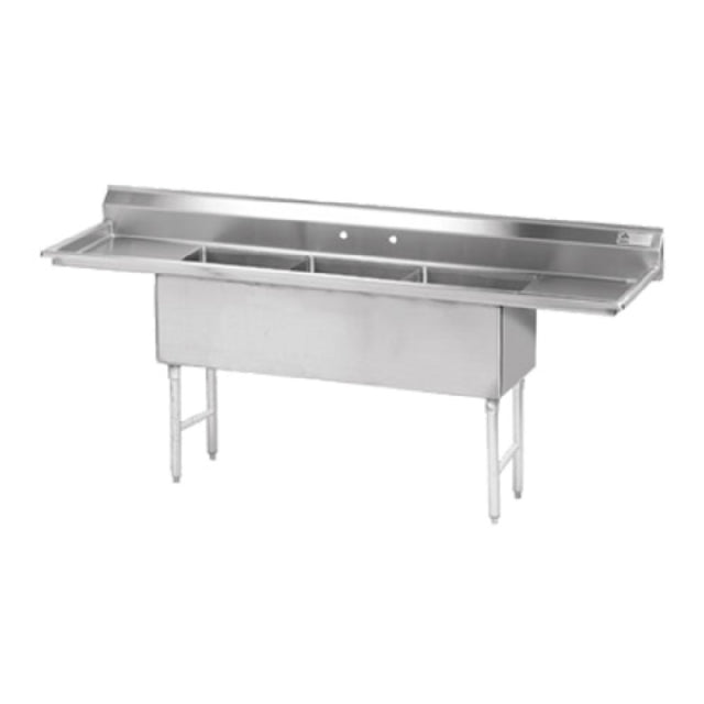 Advance Tabco FS-3-1620-36RL Fabricated Sink 3-compartment 36" Right & Left Drainboards