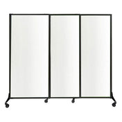 Omcan 46774 (46774) Quick-Wall (Sliding) Portable Partition W 7' X H 6'8" White Polycarbonate