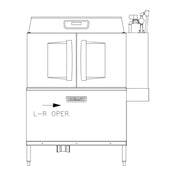Hobart CL54EN-ADV+BUILDUP Conveyor Dishwasher Advansys Model Single Tank