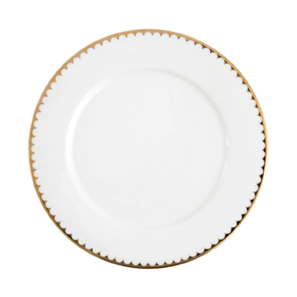 Fortessa RRP.DUCHESS.15 Duchess Gold Plate 10.75" (27.5cm) White