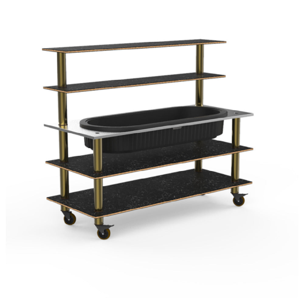 Steelite MGCMLC01MBXW Mogogo Buffet Solutions Modular Back Bar Station 3-tier