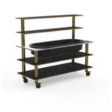 Steelite MGCMLC01MBXW Mogogo Buffet Solutions Modular Back Bar Station 3-tier
