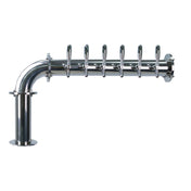 Micro Matic TT-L-6KR-11 Titan "L" Draft Tower (6) Faucets Polished Stainless Steel