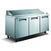Admiral Craft USSL-3D U-STAR Salad/Sandwich Refrigerated Prep Table 71"W 3-section