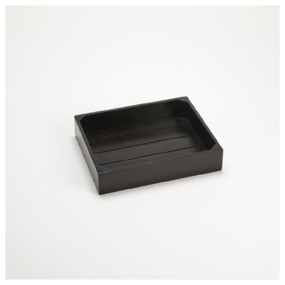 American Metalcraft MW1210 Wooden Crate Espresso Half Size