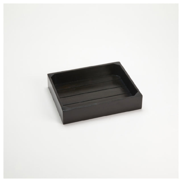 American Metalcraft MW1210 Wooden Crate Espresso Half Size
