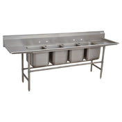 Advance Tabco 94-24-80-18RL Regaline Sink 4-compartment With Left & Right-hand Drainboards