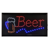 Alpine Industries ALP497-14 Beer Sign With Two Display Modes 19" X 10" LED Rectangular
