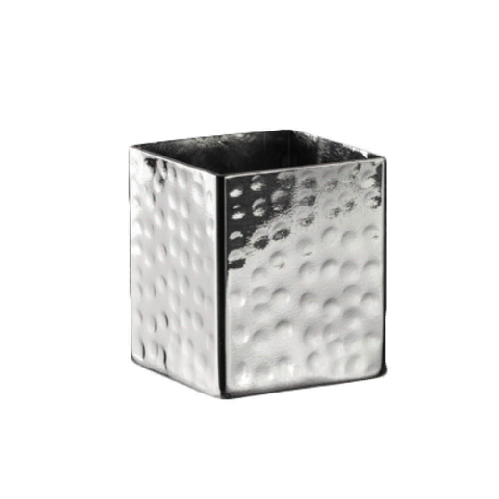 Steelite 7340MW013 Sugar Cube Holder Hammered Mirror Finish 1.625" X 1.75" Creations Metal