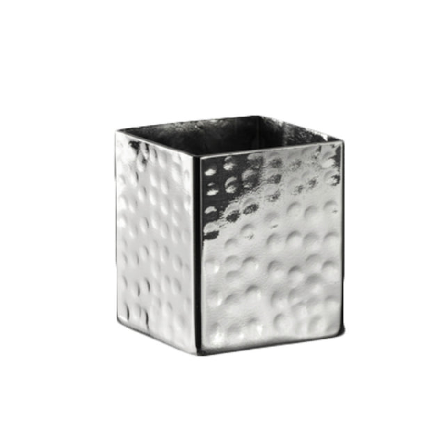 Steelite 7340MW013 Sugar Cube Holder Hammered Mirror Finish 1.625" X 1.75" Creations Metal