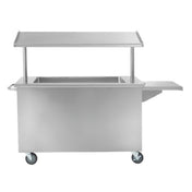 Hubert 27793 - Mobile Breakfast Cart, 26"W X 73"D X 55.75"H, With Ice Bin
