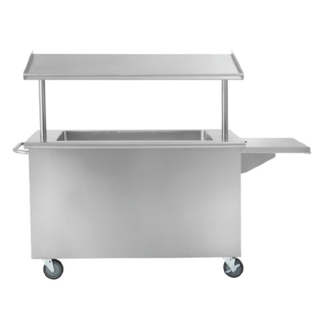 Hubert 27793 - Mobile Breakfast Cart, 26"W X 73"D X 55.75"H, With Ice Bin