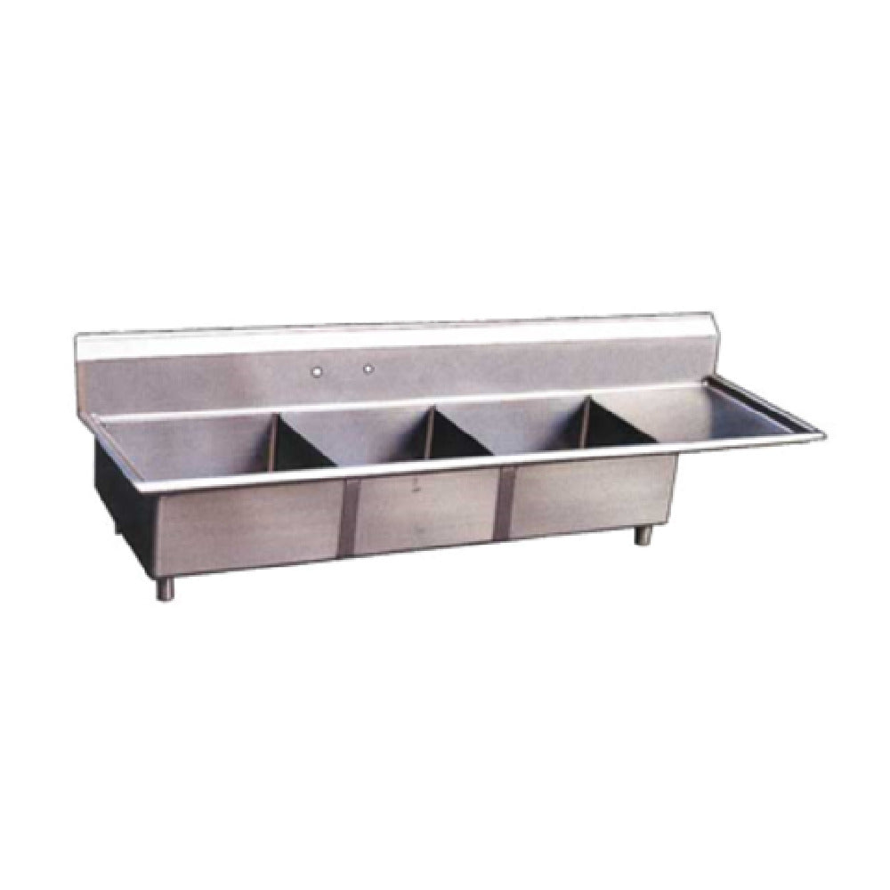 Omcan 22116 (22116) Pot Sink (3) 18" Front To Back X 18" Wide X 11" Deep Bowls