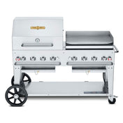 Crown Verity CV-MCB-60 SI50/100-RGP Mobile Outdoor Charbroiler LP Gas 58" X 21" Grill Area