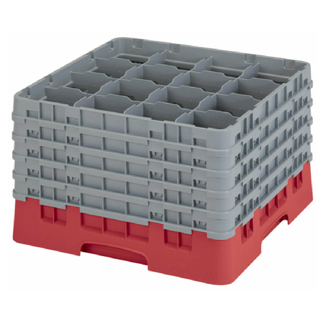 Cambro 16S1058163 Camrack® Glass Rack With (5) Soft Gray Extenders Full Size
