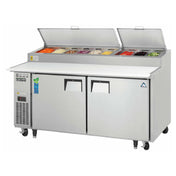 Everest Refrigeration EPPR2 Pizza Prep Table Two-section 71"W