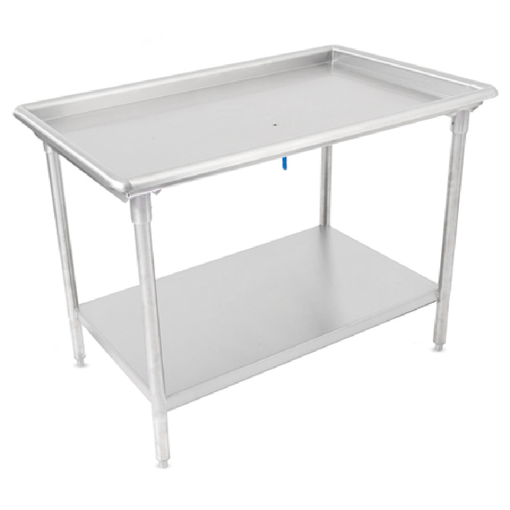 John Boos DST6-3097SSW Sorting Table 97-7/8"W X 30-3/8"D 16/300 Stainless Steel Flat Top With 2-1/4" Raised Edge