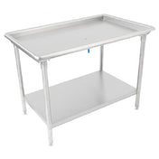 John Boos DST6-3061SSW-X Sorting Table 60-7/8"W X 30-3/8"D 16/300 Stainless Steel Flat Top With 2-1/4" Raised Edge