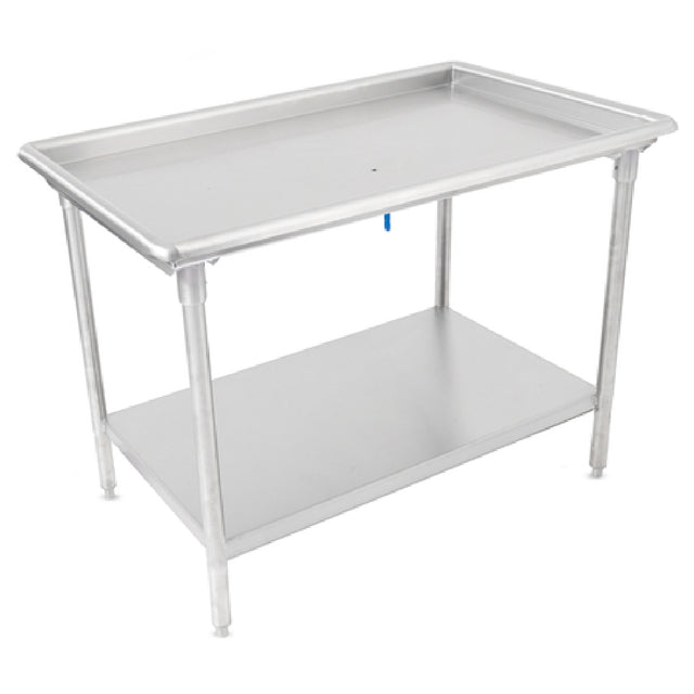 John Boos DST6-3049SSW-X Sorting Table 48-7/8"W X 30-3/8"D 16/300 Stainless Steel Flat Top With 2-1/4" Raised Edge