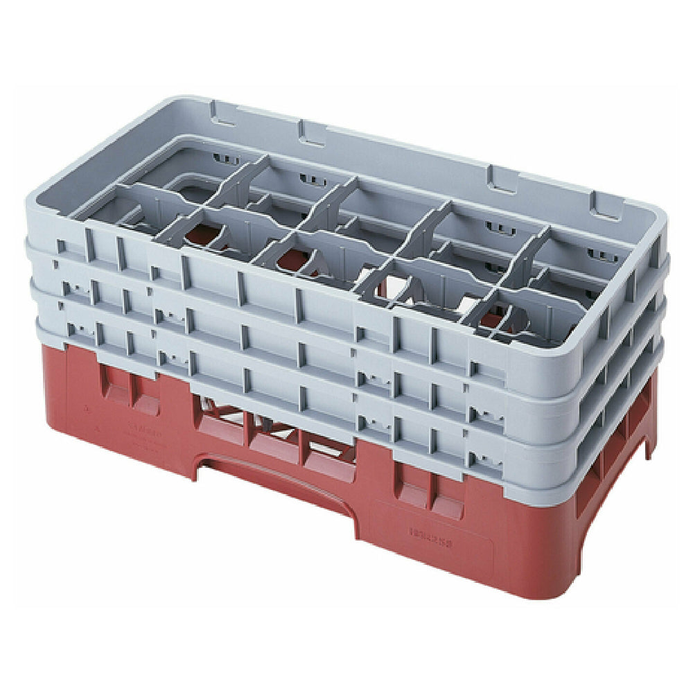 Cambro 10HS638416 Camrack® Glass Rack With (3) Soft Gray Extenders Half Size