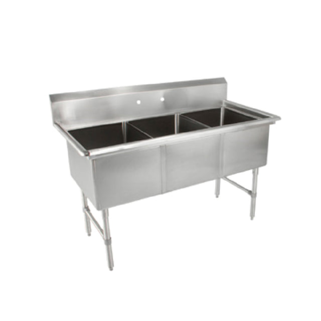 John Boos 3B184-X "B" Series Sink 3-compartment 59"W X 23-1/2"D X 44"H Overall Size