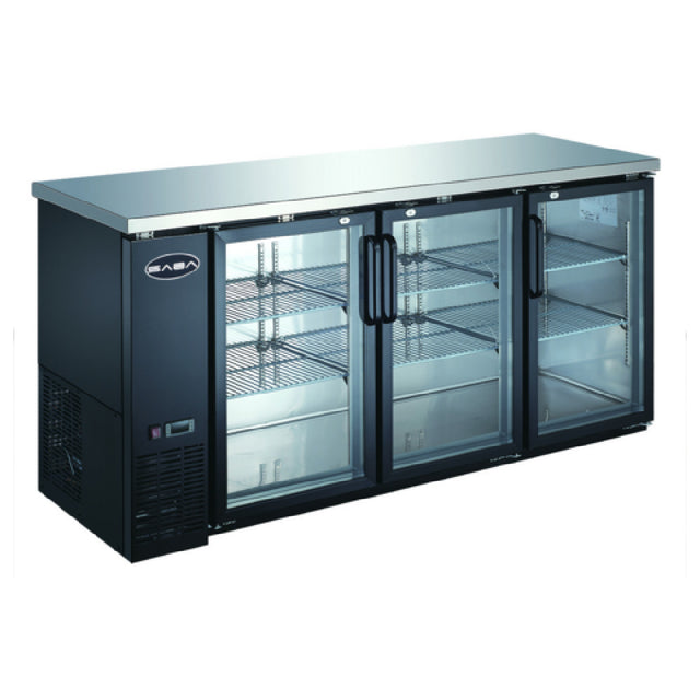 SABA SBB-24-72G Back Bar Cooler Three-section 72-3/4" W