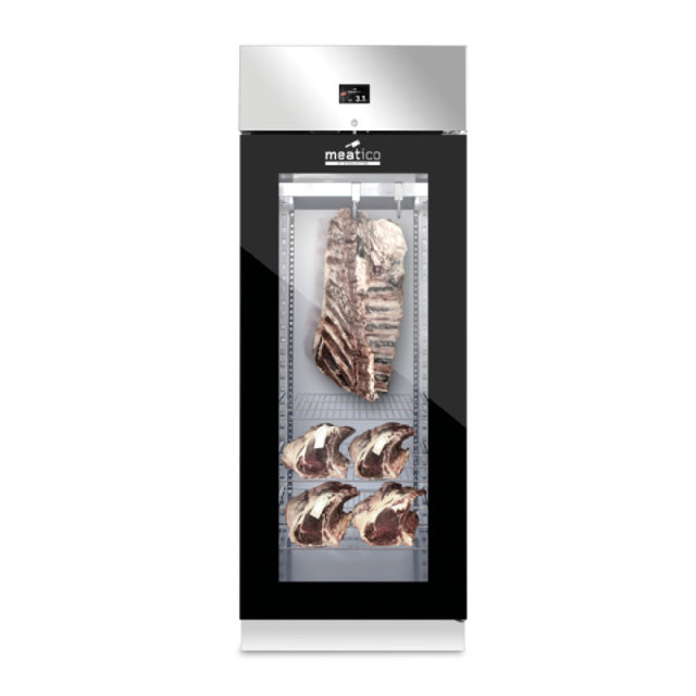 Invacus MEAT 700 Meatico Dry Aging Cabinet (1) Triple Pane Black Framed Glass Door
