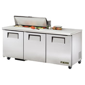 True Refrigeration TSSU-72-10-HC Sandwich/Salad Unit (10) 1/6 Size (4"D) Poly Pans