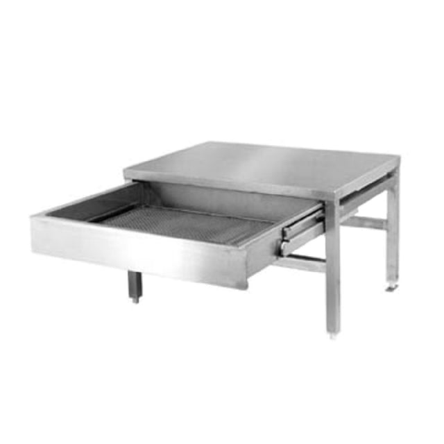 Cleveland ST28 Equipment Stand For Single Kettles Only Open Base With Sliding Drain Drawer & Splash Screen