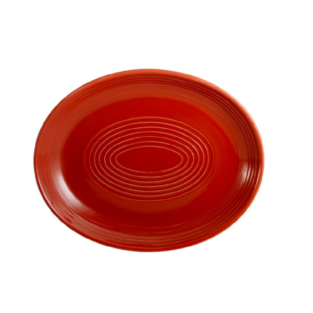CAC China TG-14C-R Tango Platter 12-3/4"L X 10-1/4"W X 1-1/2"H Oval