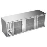 Beverage Air BB94HC-G-S - Refrigerated Back Bar Storage Cabinet, Three-section, 94"W X 30-3/8"D X 34"H