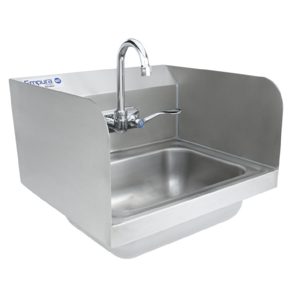 Empura EHS14SPWH - Hand Sink, 14"W X 16.5"D X 13"H, Wall-mounted