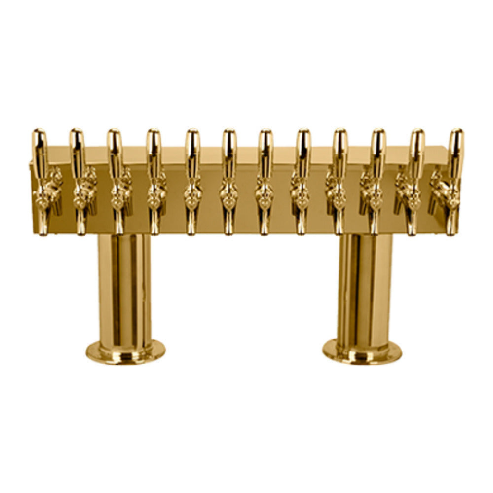 Micro Matic DPT412PVDKR-3 Double Pedestal Draft Beer Tower Countertop 36"W X 15-9/16"H