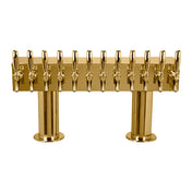 Micro Matic DPT412PVDKR-3 Double Pedestal Draft Beer Tower Countertop 36"W X 15-9/16"H