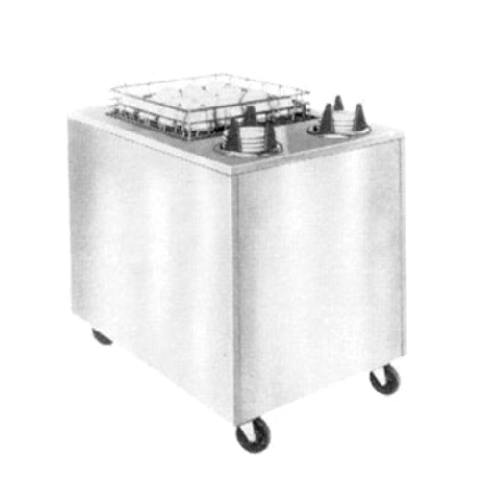 Piper Products ACS-ST-1020 - Cup & Saucer Dispenser, Cabinet Style, Enclosed Base