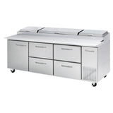 Blue Air BAPP93-D4RM-HC - Pizza Prep Table, Three-section, 93-1/4"W