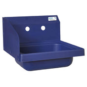 BK Resources APHS-W1410-LSB Antimicrobial Hand Sink With Left Side Splash 14" Wide X 10" Front-to-back X 5" Deep Bowl