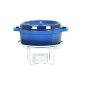 Cal Mil 22917-15 Juno Chafer Alternative 12"dia X 7"H White Metal Construction