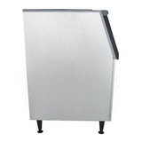 Left-side view of the Empura E-SB300 stainless steel commercial ice bin