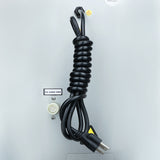 Rear panel of the Empura E-MCH500 modular ice machine showing power cord and water inlet for restaurant installation