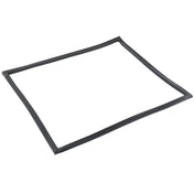 A black rectangular Door Gasket, model E-KPP67, lies flat on a white background. With slightly uneven sides and rounded corners, this thin, flexible gasket is designed for sealing Empura Refrigeration units in mechanical or automotive applications.