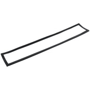 A long, thin, rectangular black rubber gasket—likely an E-KCBR60 Door Gasket for Empura Refrigeration—features slightly curved edges and lies flat on a white background. The flexible material is ideal for sealing or insulation purposes.