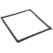 A black, flexible rubber Door Gasket with a square shape is shown against a white background. The gasket, designed for Empura Refrigeration, has smooth edges and is slightly raised, highlighting its three-dimensional form.