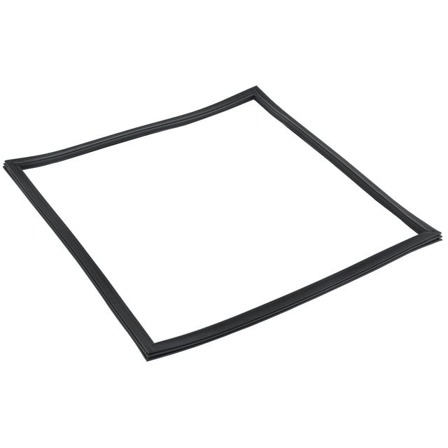 A square, thin, black rubber Door Gasket lies flat on a white background. This E-KSP60 gasket appears flexible with clean edges and rounded corners, designed for sealing surfaces in applications like Empura Refrigeration units.