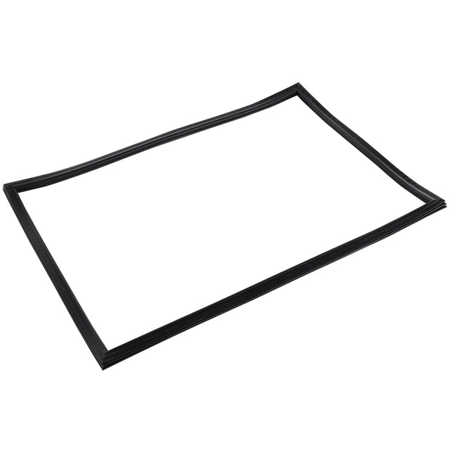 A rectangular, flexible black rubber gasket with uneven edges, photographed on a white background. The E-KDD1 Door Gasket appears to be designed for sealing or insulation and is compatible with Empura Refrigeration units.